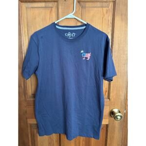GOAT USA Blue T-Shirt Size Large - 60% Cotton 40% Polyester
